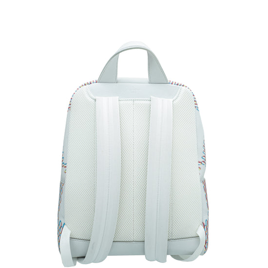 Louis Vuitton White Multicolor Damier Spray Racer Backpack Bag – The Closet