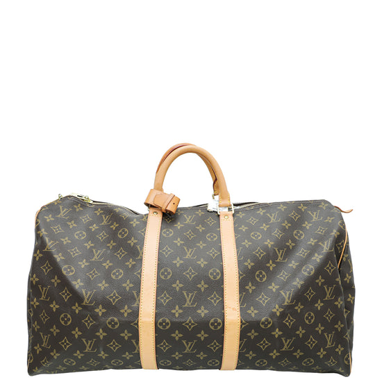 Louis Vuitton Brown Monogram Keepall 55 Bag