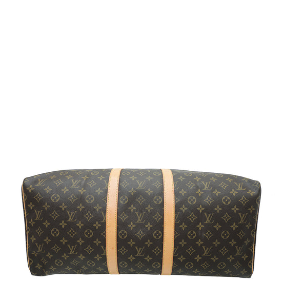 Louis Vuitton Brown Monogram Keepall 55 Bag