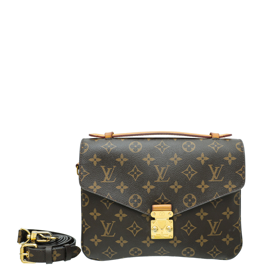 Louis Vuitton Brown Monogram Pochette Metis Bag-Louis Vuitton-THE CLOSET
