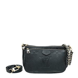 Louis Vuitton Black Monogram Empreinte Multi Pochette Accessoires