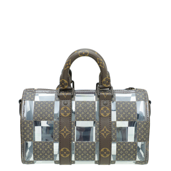 Louis Vuitton Keepall Bandouliere Bag Monogram Chess Coated Canvas and PVC  25