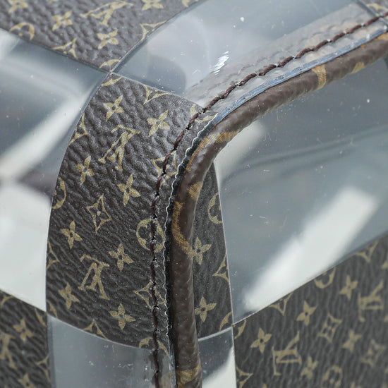 Louis Vuitton Keepall Bandouliere 25 Size 25 Brown/Transparent M20872 Monogram Chess PVC