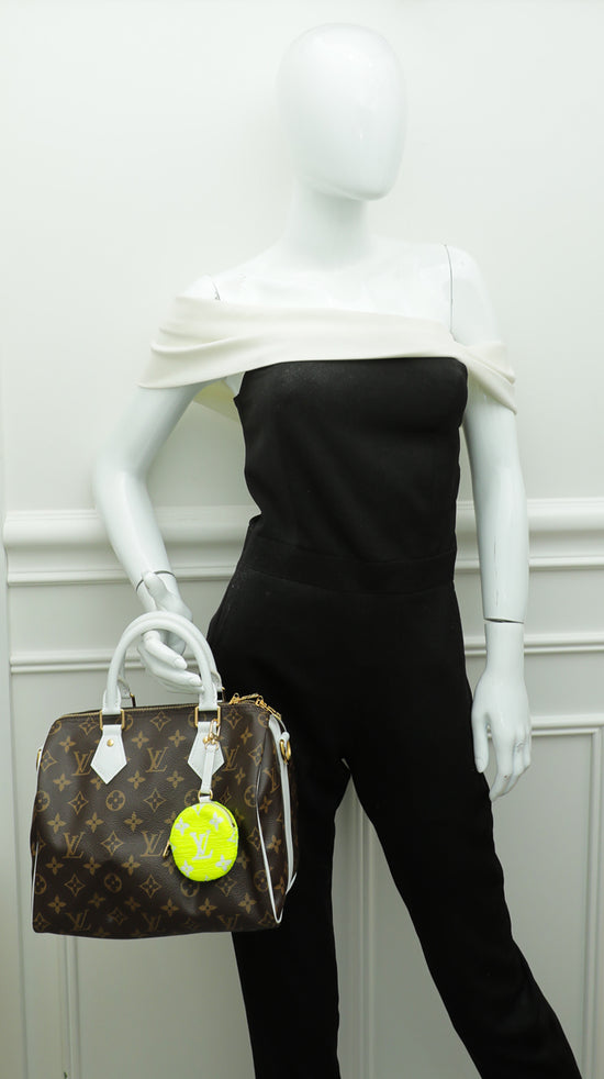 Louis Vuitton Monogram White Sporty Speedy Bandouliere 25 Bag – The Closet