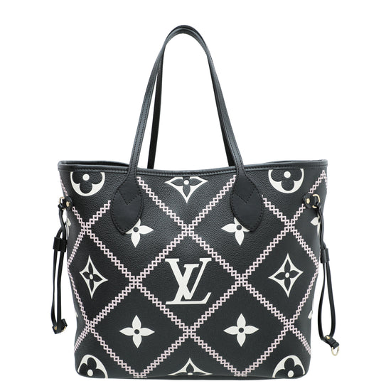 Louis Vuitton Neverfull Empreinte MM Black in Leather with Gold