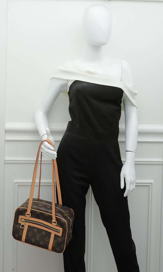 Louis Vuitton Cite Handbag Monogram Canvas mm Brown
