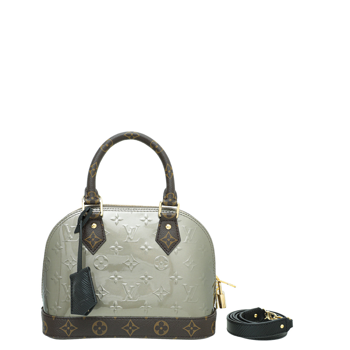 Louis Vuitton Monogram Taupe Metallise Vernis Alma BB Bag-Louis Vuitton-THE CLOSET