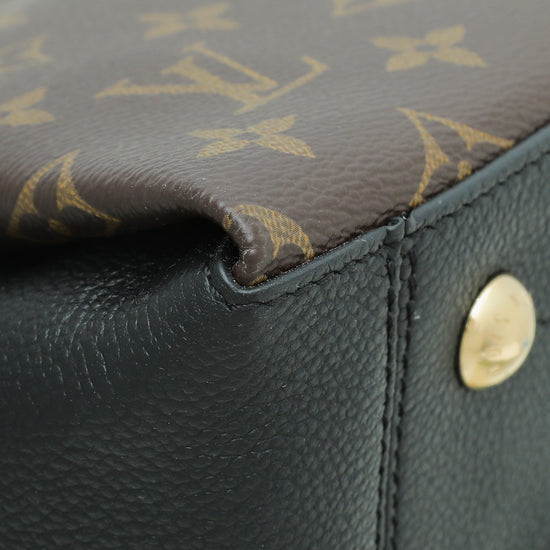 Louis Vuitton Surene BB Shoulder Bag Monogram Brown Black Noir Leather