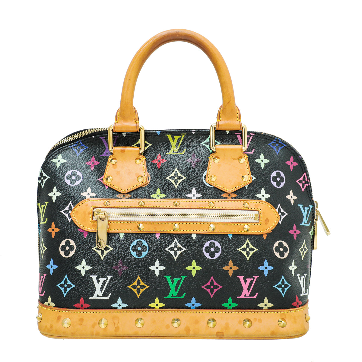 Louis Vuitton Black Monogram Multicolor Alma Bag-Louis Vuitton-THE CLOSET