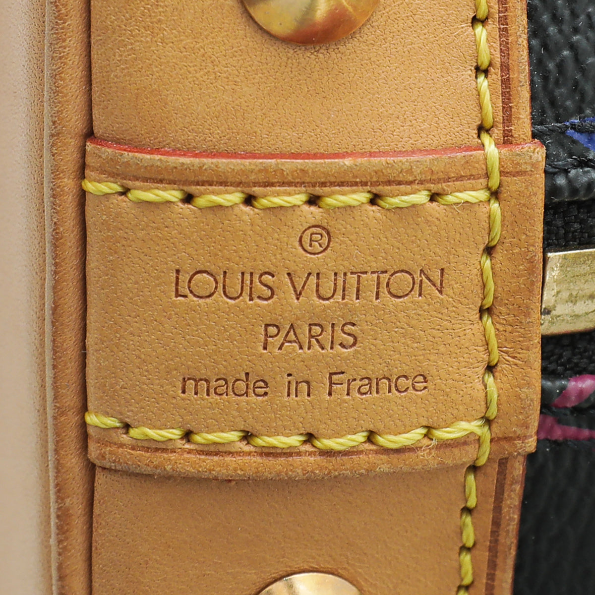 Louis Vuitton Black Monogram Multicolor Alma Bag