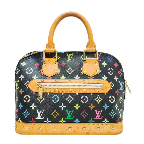 Louis Vuitton Black Monogram Multicolor Alma Bag – The Closet