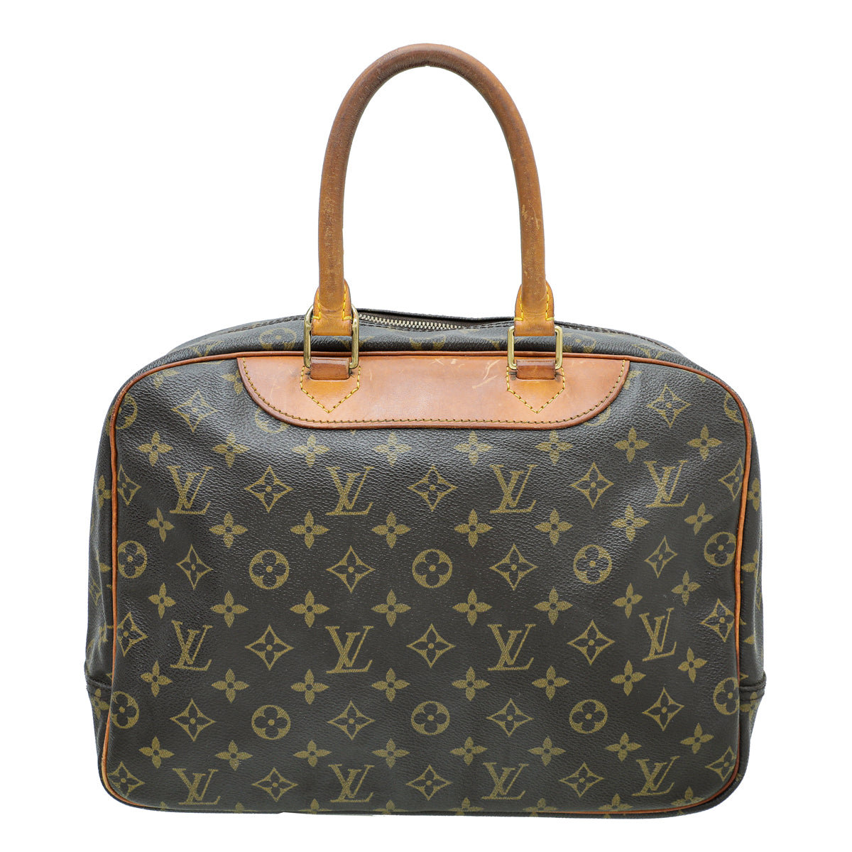 Louis Vuitton Brown Monogram Deauville Boston Bag-Louis Vuitton-THE CLOSET