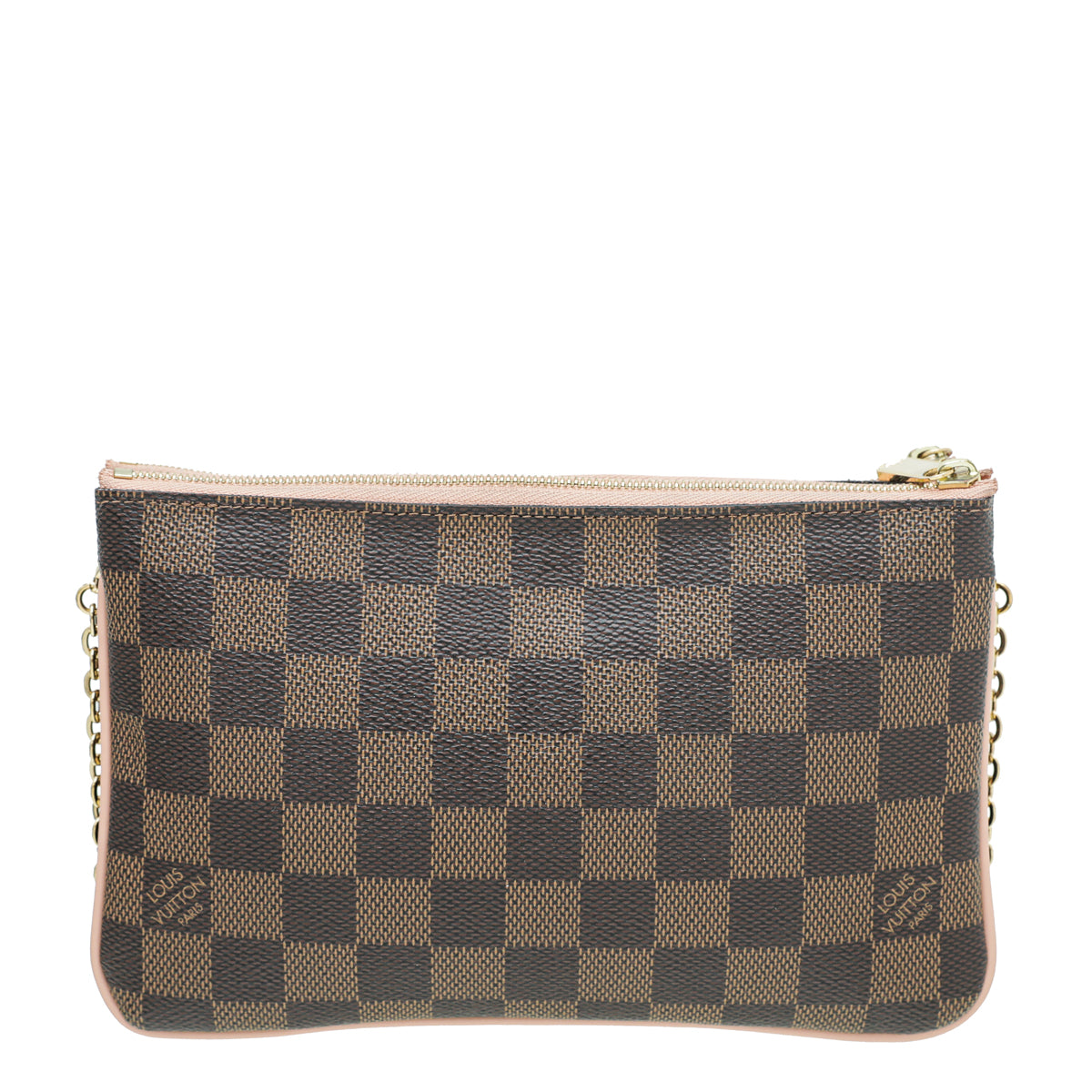 Louis Vuitton Rose Ballerine Ebene Double Zip Pochette Bag-Louis Vuitton-THE CLOSET