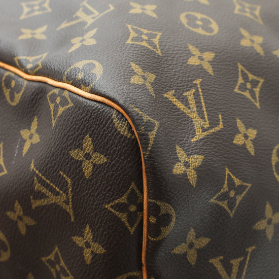 Louis Vuitton Brown Monogram Keepall Bandouliere 55 Bag