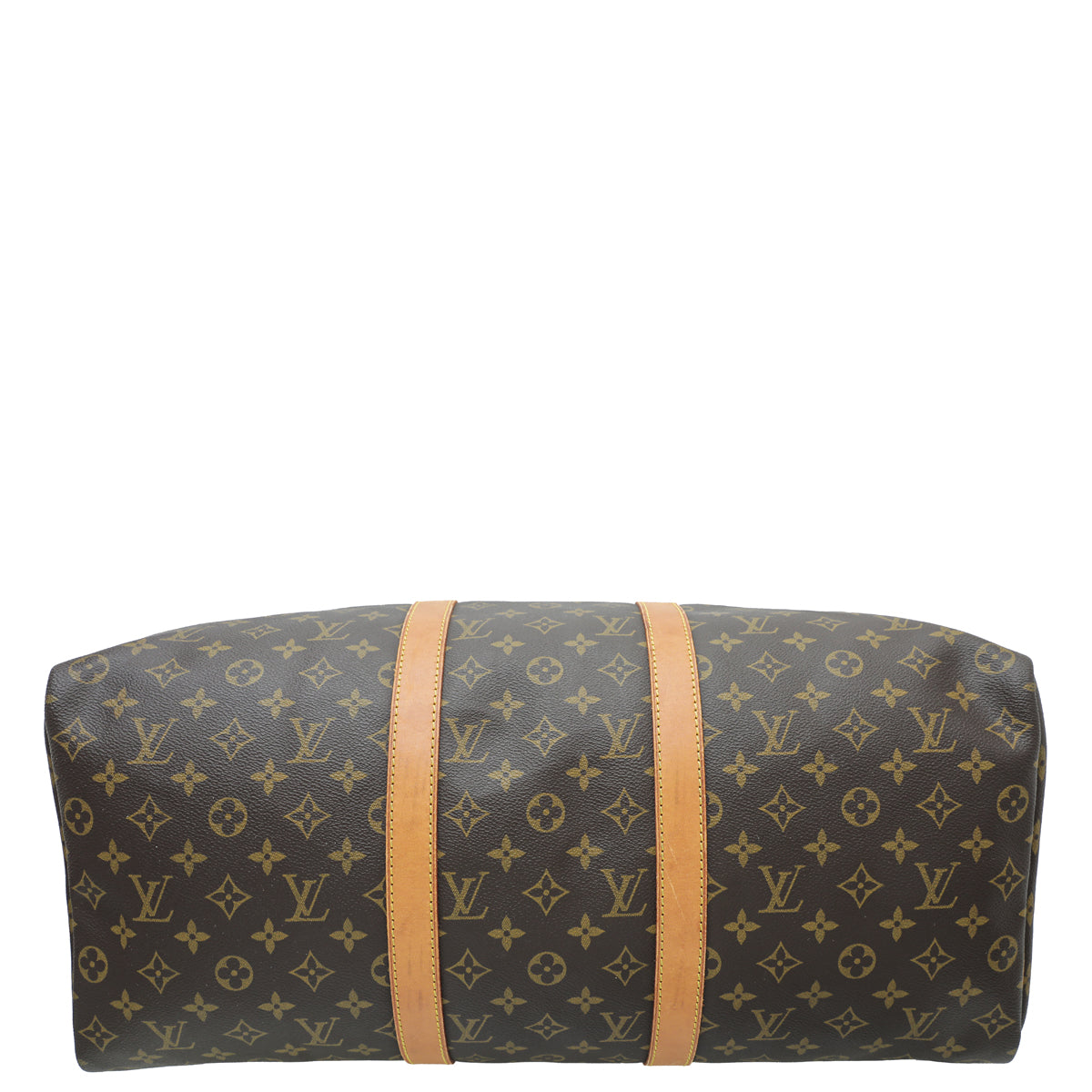 Louis Vuitton Brown Monogram Keepall 50 Bag w/Leather ID Tag