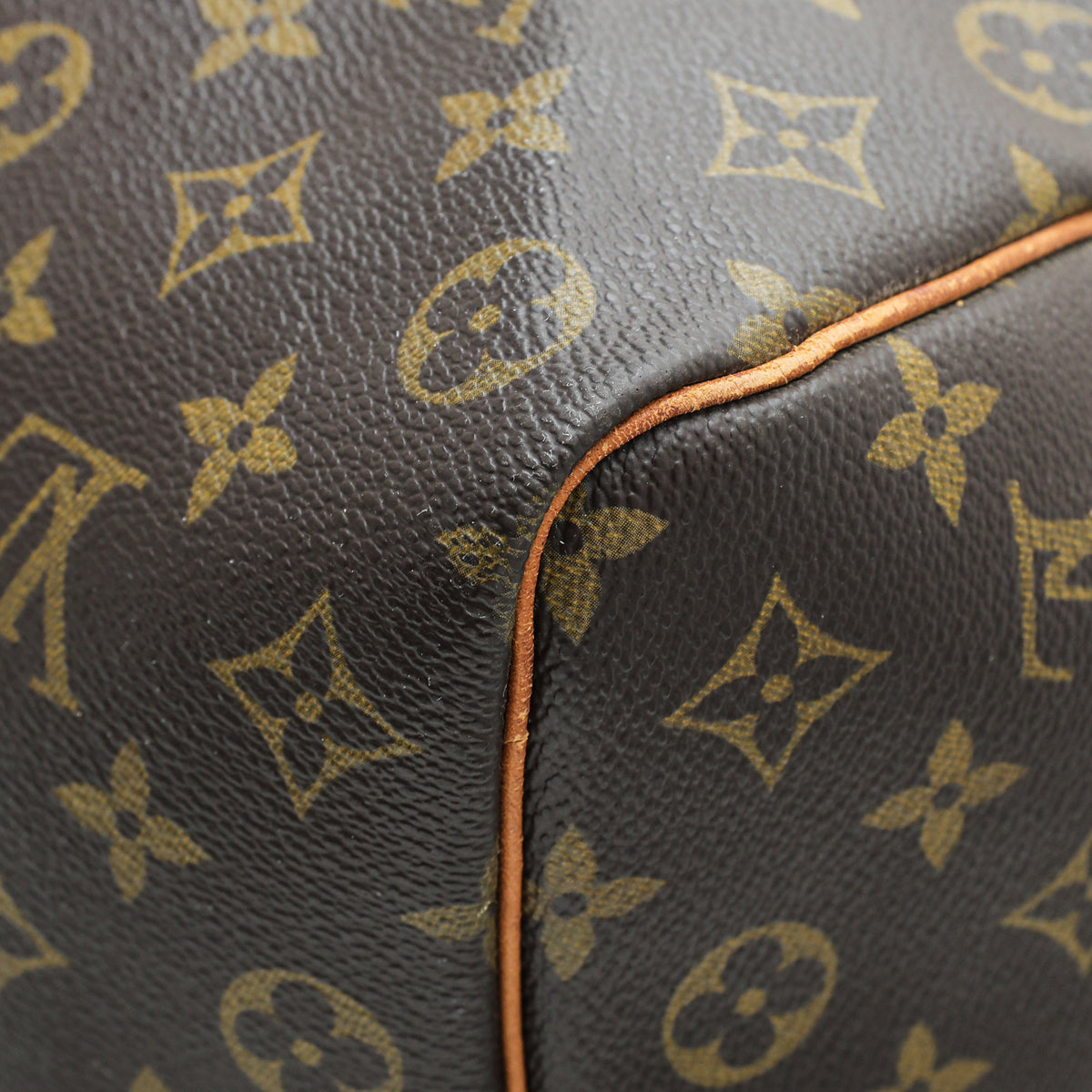 Louis Vuitton Brown Monogram Keepall 50 Bag w/Leather ID Tag