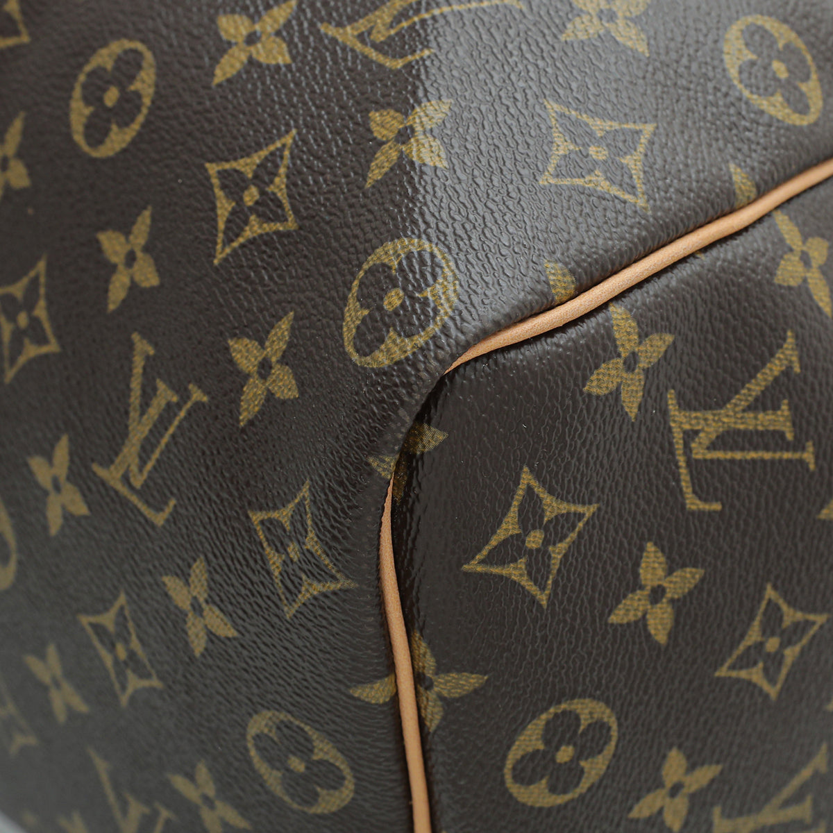 Louis Vuitton Brown Monogram Keepall 50 Bag w/Leather ID Tag