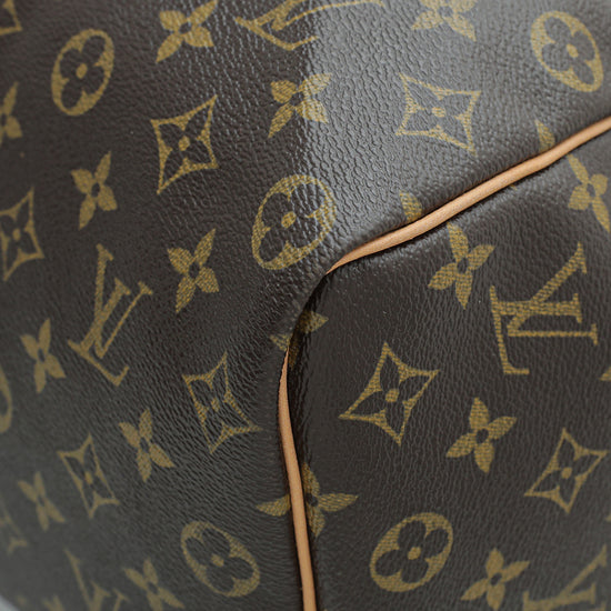 Louis Vuitton Brown Monogram Keepall 50 Bag w/Leather ID Tag