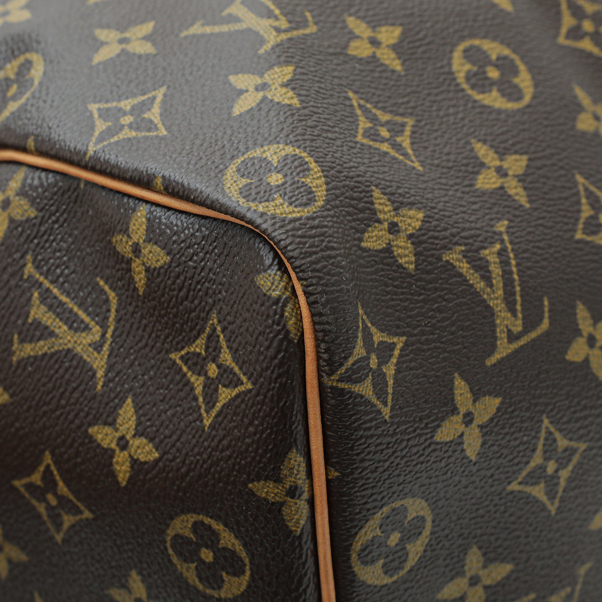 Louis Vuitton Brown Monogram Keepall 50 Bag w/Leather ID Tag