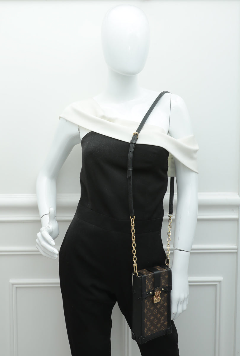 Louis Vuitton Monogram Black Vertical Trunk Pochette – The Closet