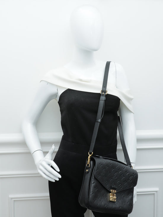Louis Vuitton Monogram Empreinte Pochette Metis w/Strap - Black