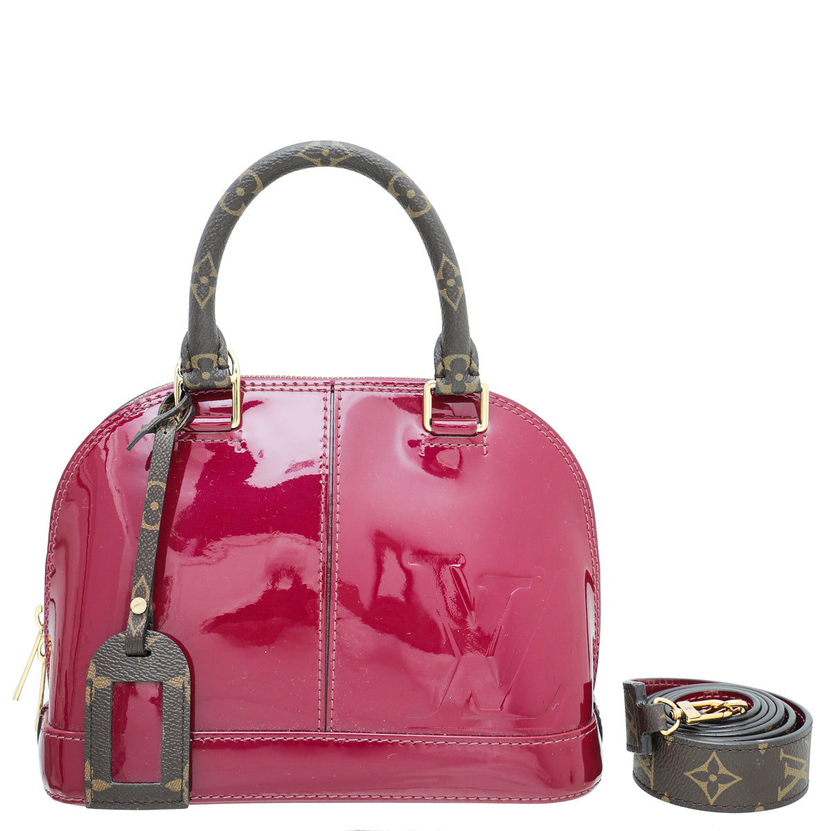Louis Vuitton Pink Vernis Lisse Alma BB Bag-Louis Vuitton-THE CLOSET