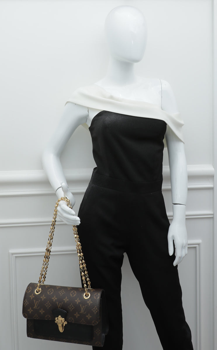 Louis Vuitton Louis Vuitton Victoire Monogram Black Leather Hand Bag M41730  ref.683454 - Joli Closet