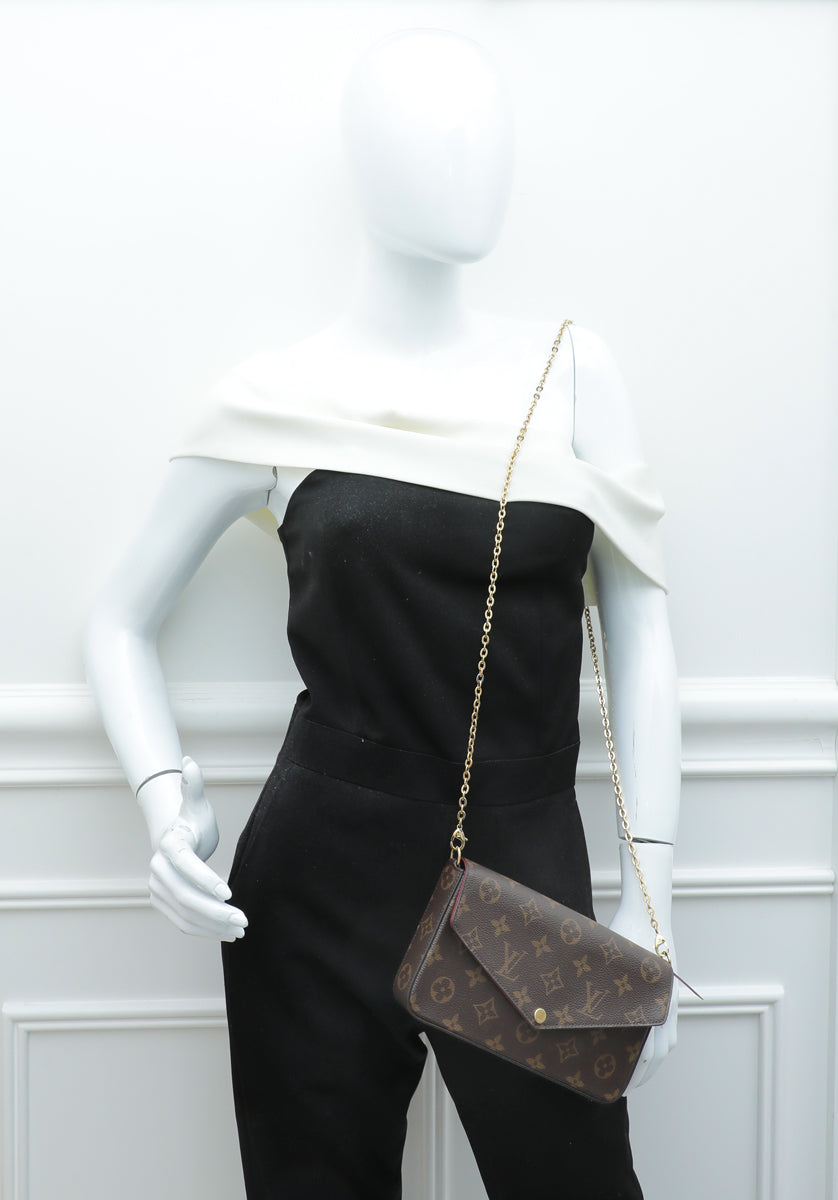 Buy Pre-Owned Luxury Louis Vuitton Pochette Felicie Chain Wallet Online