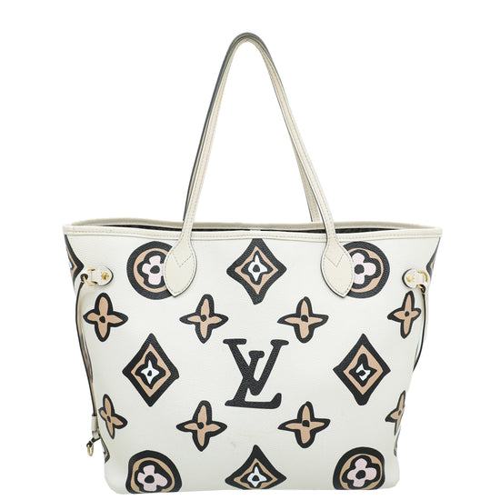 LOUIS VUITTON WILD AT HEART NEVERFULL BLACK GIANT MONOGRAM BAG &  REMOVABLE POUCH