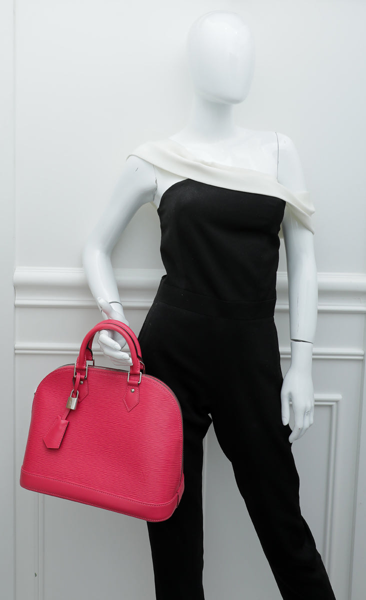 Louis Vuitton, Bags, Louis Vuitton Alma Pm Epi Leather Bag With Bag Charm