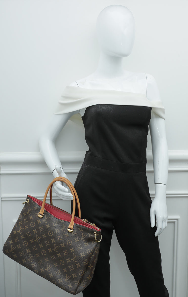Louis Vuitton Pallas MM Monogram Coated Canvas Top Handle Bag on SALE
