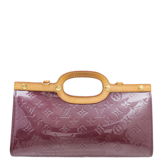 Auth Louis Vuitton Monogram Vernis 2way Bag Roxbury Drive Violet