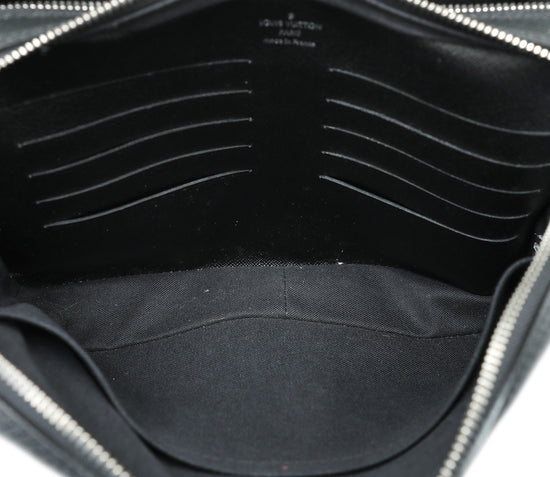 Louis Vuitton Black Taiga Ardoise Pavel Clutch