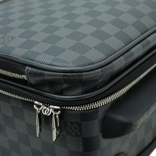 Louis Vuitton Damier Ebene Canvas Leather Pegase Business 55 cm Rolling  Luggage