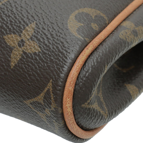 Eva cloth handbag Louis Vuitton Brown in Cloth - 34512827