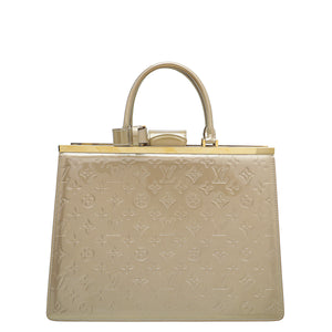 Louis Vuitton Beige Poudre Monogram Vernis Deesse GM Bag