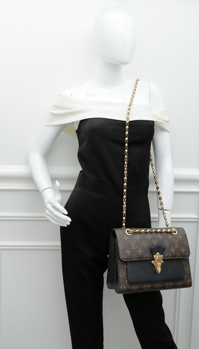 LOUIS VUITTON Victoire Monogram Canvas Shoulder Crossbody Bag Noir-US