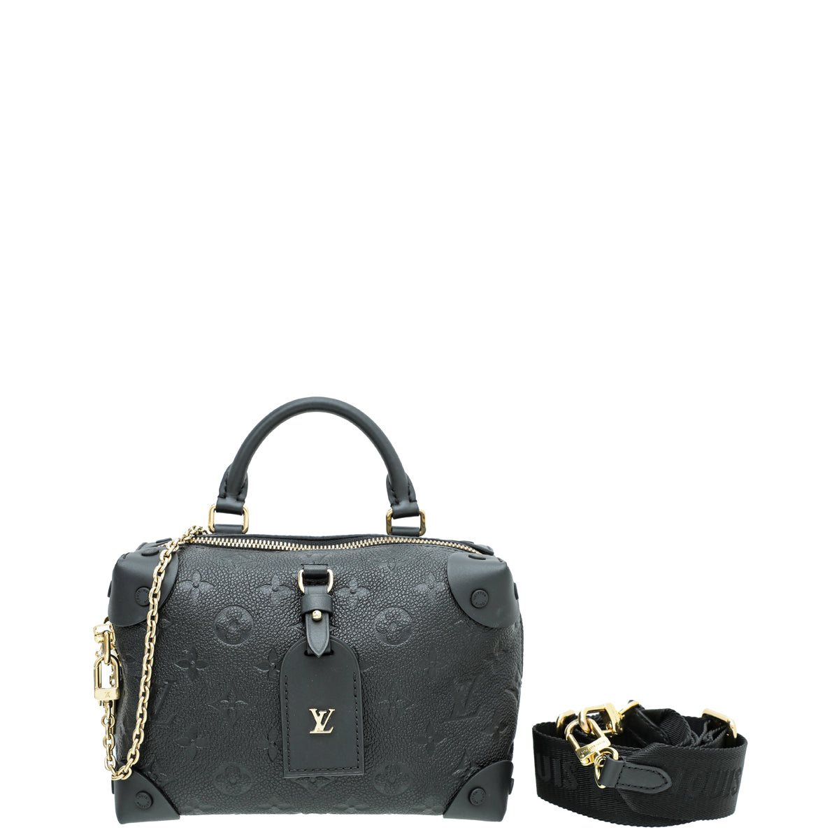Louis Vuitton Noir Monogram Empreinte Petite Malle Souple Bag-Louis Vuitton-THE CLOSET
