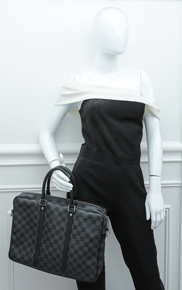 Louis Vuitton Graphite Ebene Porte-Documents Voyage PM Bag – The