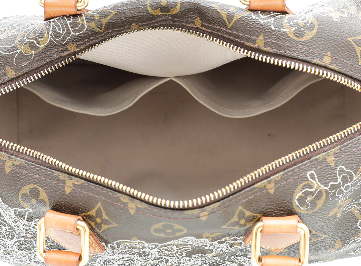 Louis Vuitton Monogram Speedy Dentelle 30 Bag – The Closet