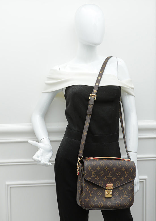 LOUIS VUITTON Authentic Women's Monet Pochette Pla Hand Bag