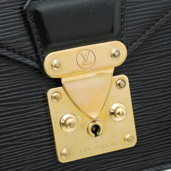 Louis Vuitton Black Pochette Sellier Dragonne Clutch