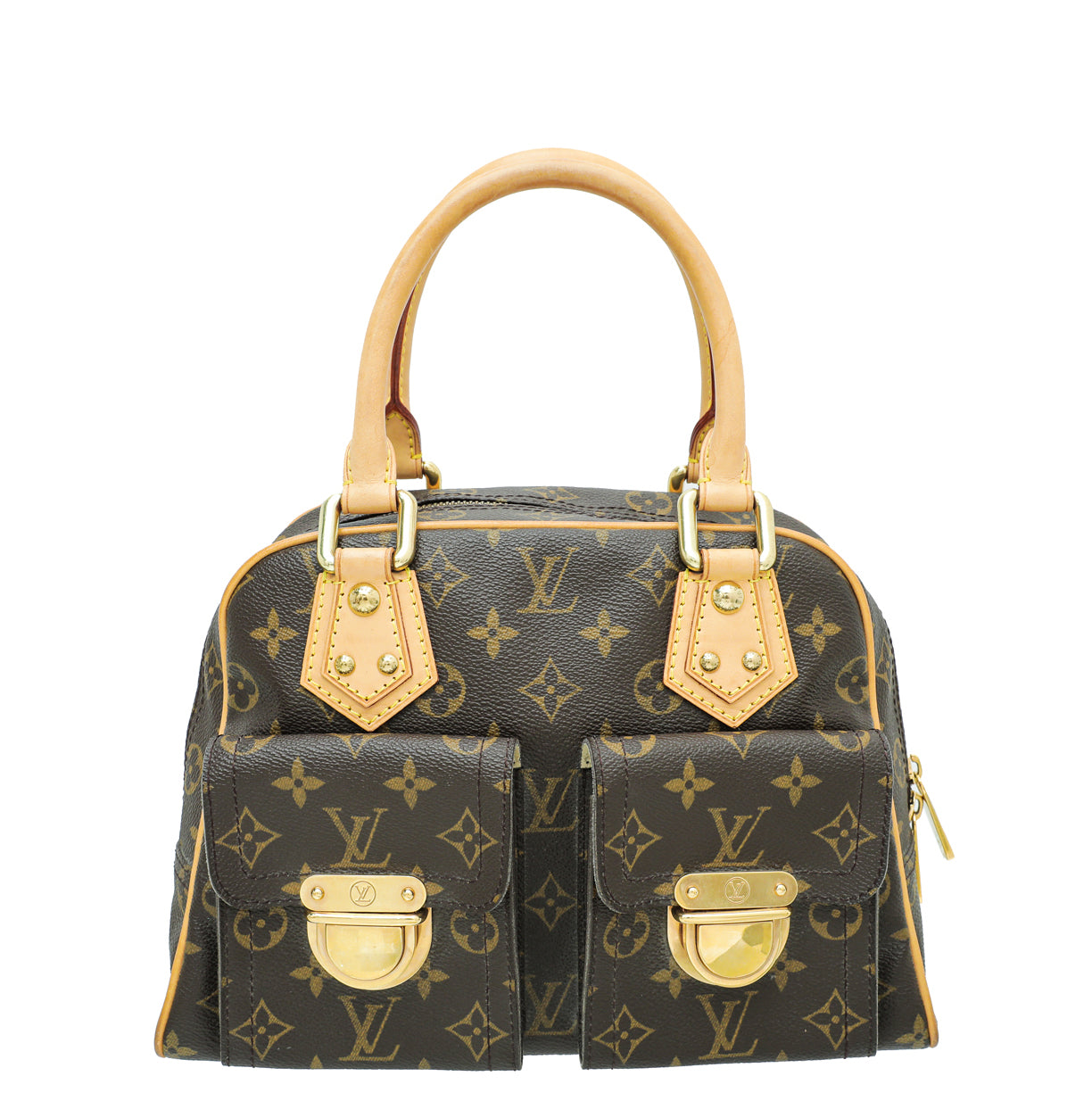 Louis Vuitton Brown Monogram Manhattan PM Bag-Louis Vuitton-THE CLOSET