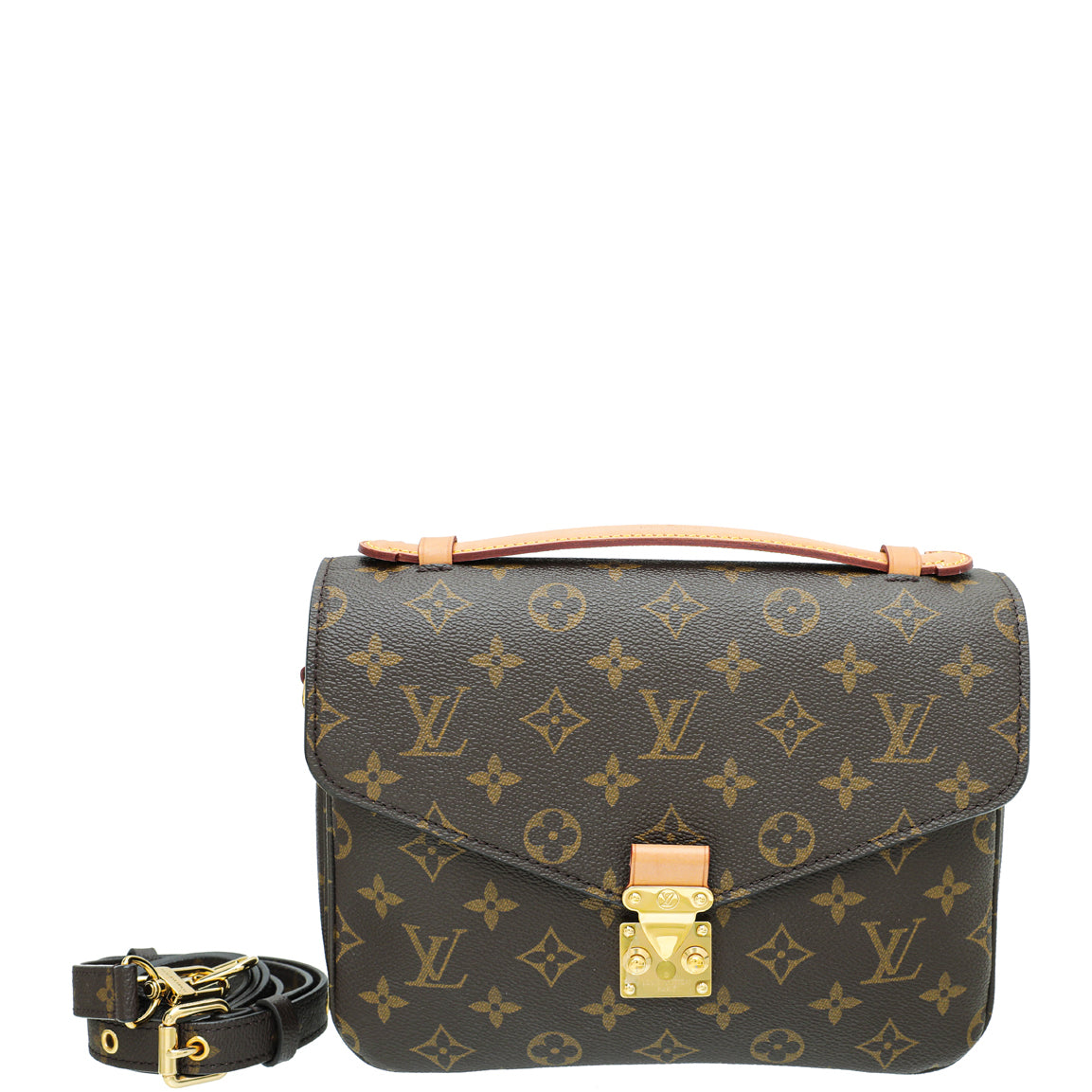 Louis Vuitton Brown Monogram Pochette Metis Bag-Louis Vuitton-THE CLOSET