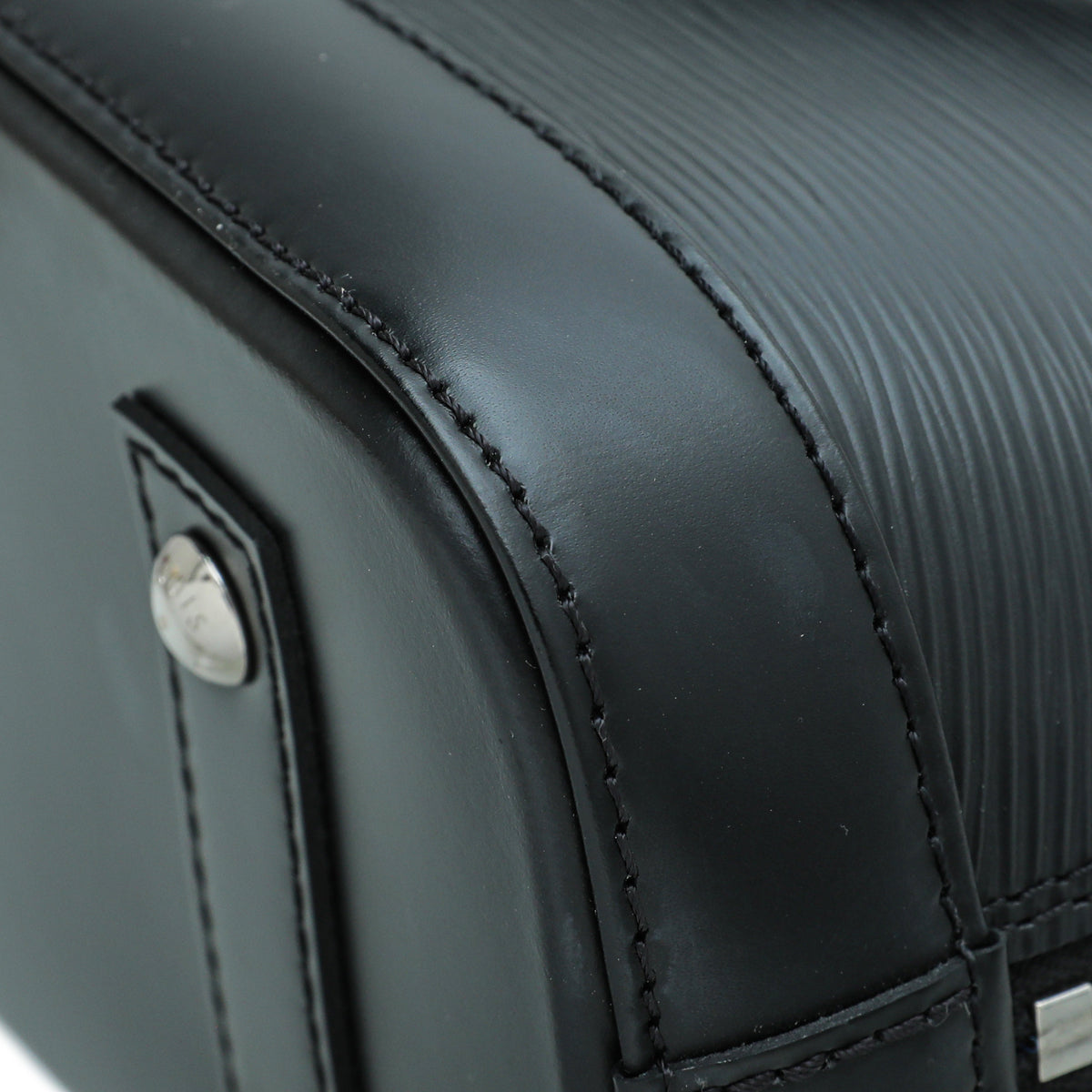 Louis Vuitton Noir Alma BB Bag W/ Multicoloured Jacquard Strap