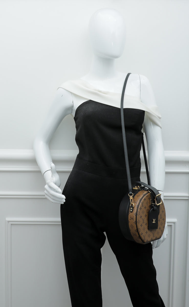 Louis Vuitton Petite Boite Chapeau Monogram Reverse Black in