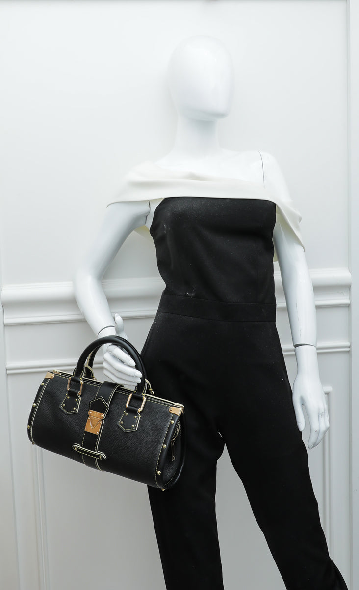 Louis Vuitton Black Suhali L'Epanoui PM Bag