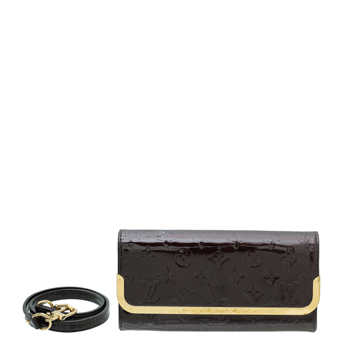 Louis Vuitton Amarante Monogram Vernis Rossmore MM Clutch-Louis Vuitton-THE CLOSET