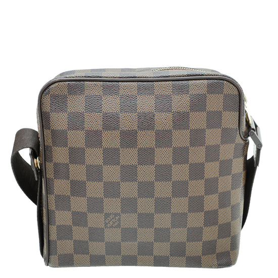Pre-owned Louis Vuitton Olav Damier Ebene mm Brown Crossbody Bag