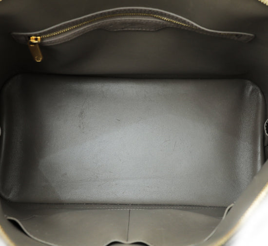 Louis Vuitton Gris Ostrich Leather Alma GM Bag - Yoogi's Closet